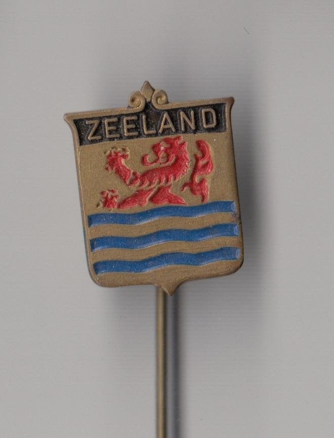 Zeeland Provincie Wapen speldje, Gebruikt, Niet vindbaar, Niet vindbaar, Speldje of Pin