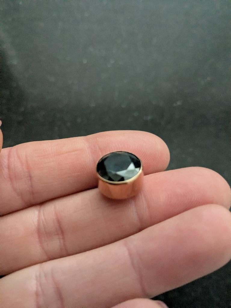 Melano Sturdy zetting rose met zwart crystal steen 12 mm, Ophalen of Verzenden, Zo goed als nieuw, 17 tot 18, Dame