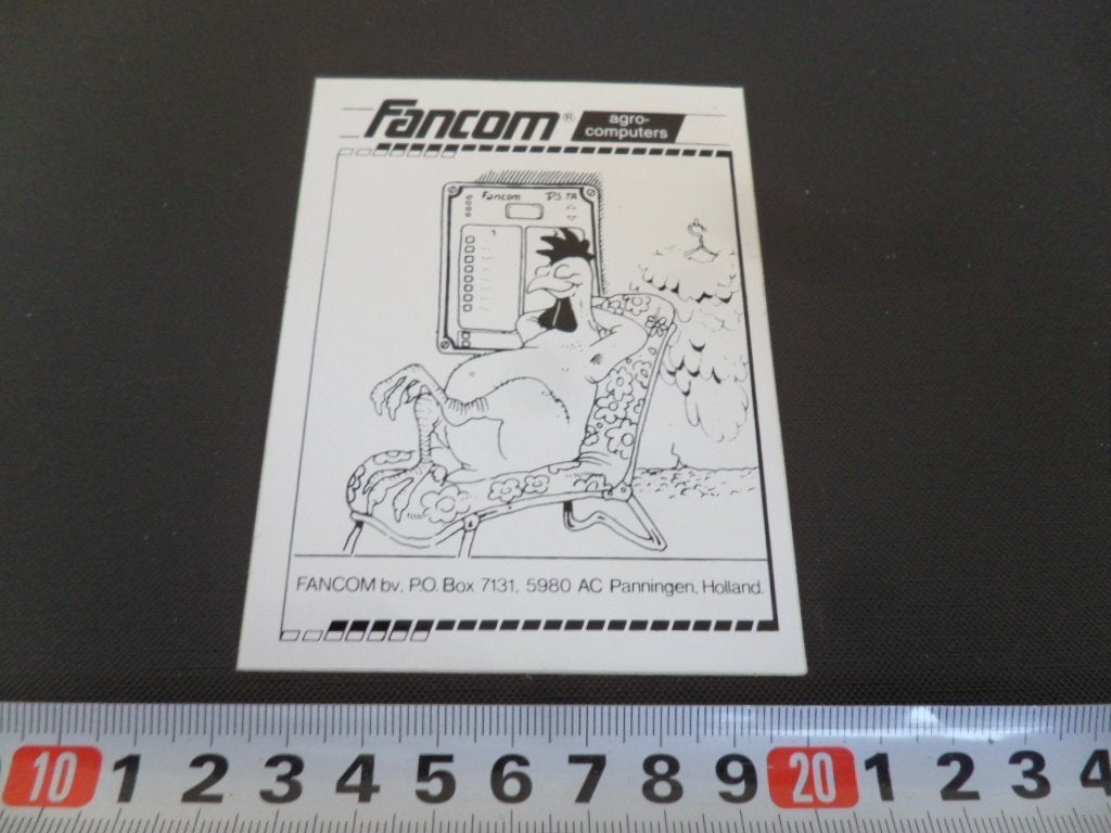 sticker Panningen FANCOM bv  AGRO-COMPUTERS, Ophalen, Zo goed als nieuw
