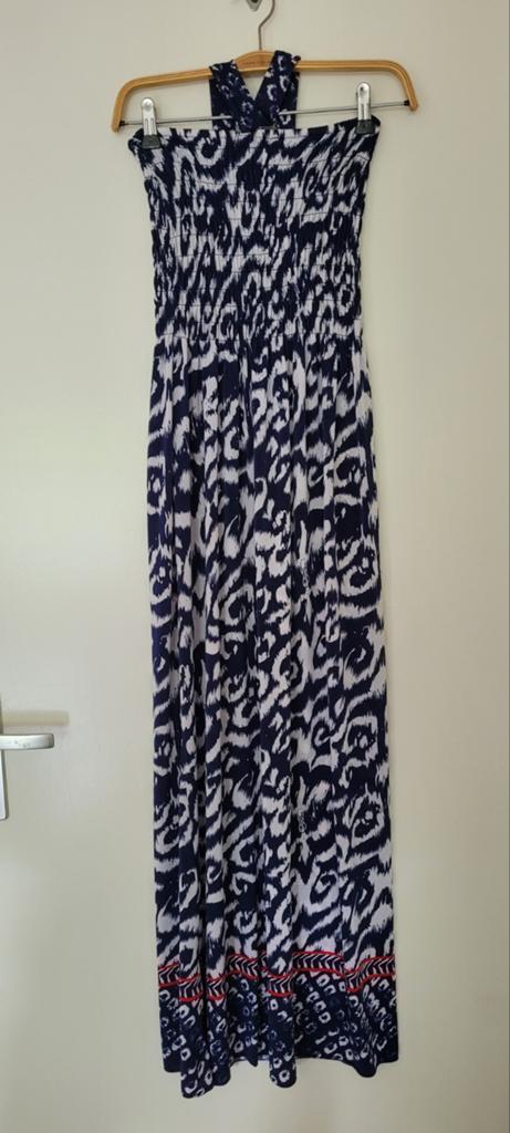 Lange dames halterjurk., Kleding | Dames, Jurken, Maat 38/40 (M), Zo goed als nieuw, Onder de knie, Verzenden