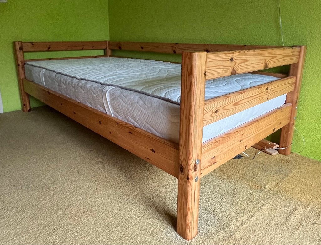 Flexa bed met matras, Ophalen, Eenpersoons, 210 cm, Hout