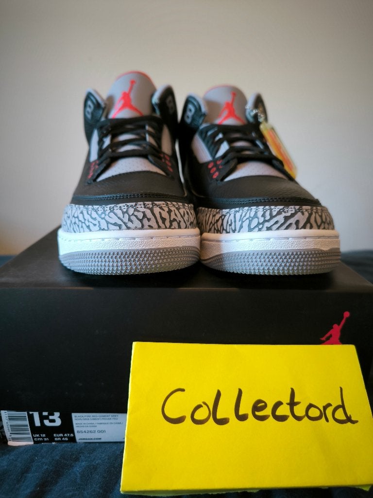 New Jordan retro 3 black cement aj3 47.5 eu 13 us, Zwart, Nieuw, Ophalen of Verzenden, Sneakers of Gympen
