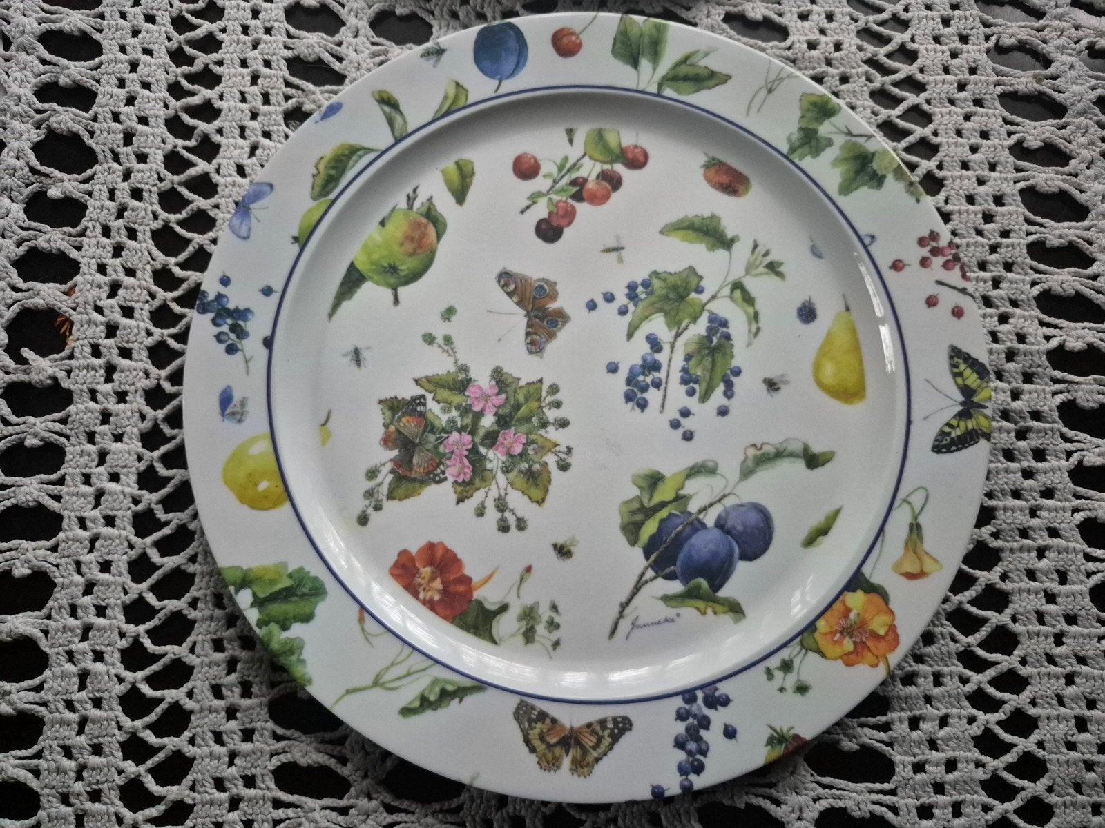 Janneke Brinkman Melamine Dinerborden - Set van 2, Kunststof, Mepal, Landelijk/Boerenbont, Ophalen of Verzenden