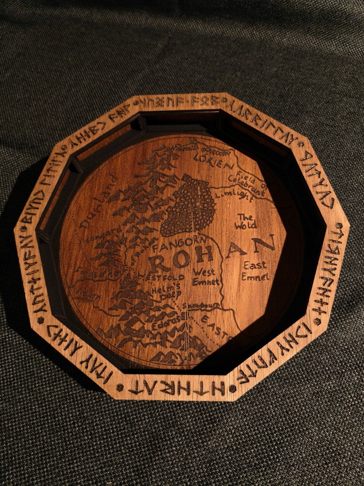 Rohan dice tray voor Wargaming en DnD, Nieuw, Geverfd, Toebehoren, Lord of the Rings