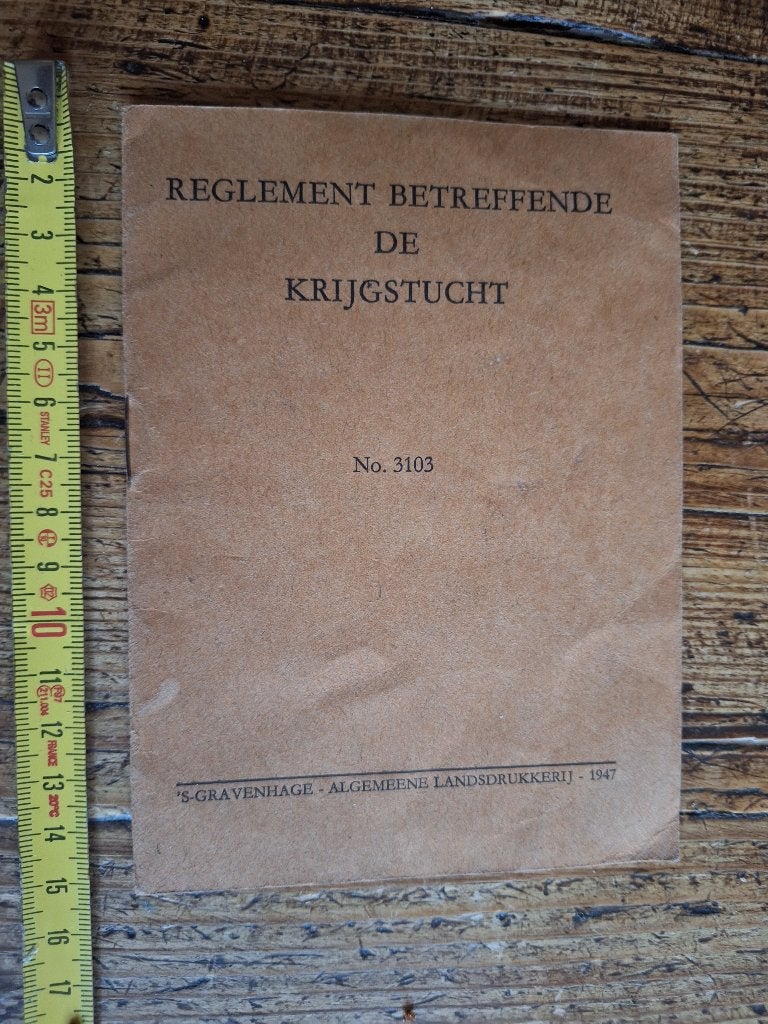 Reglement Betreffende De Krijgstucht (1947), Verzamelen, Ophalen of Verzenden, Landmacht, Nederland, Boek of Tijdschrift