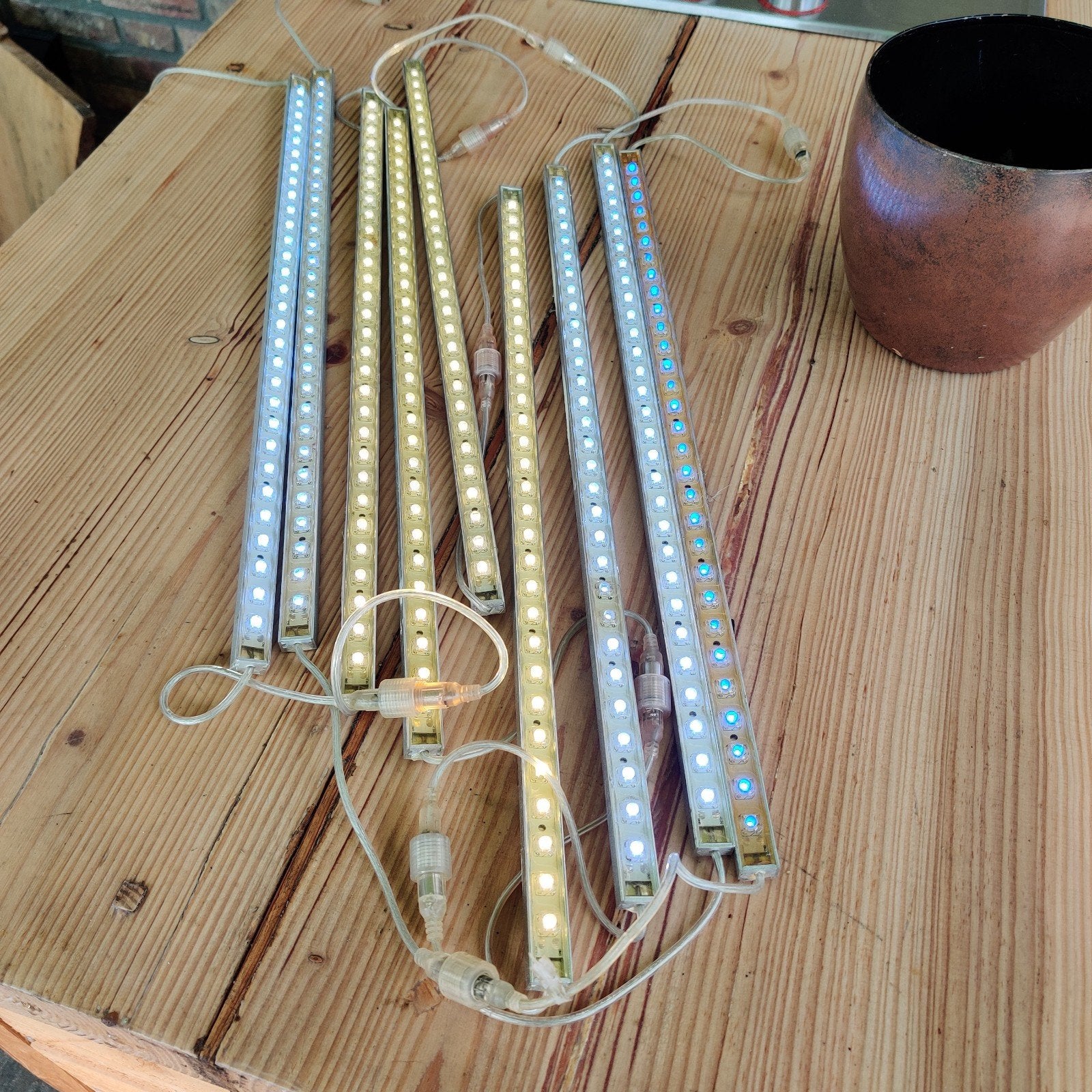 LED strips voor aquarium: 4x 6000K, 4x 4000K, 1x blauw, Ophalen of Verzenden