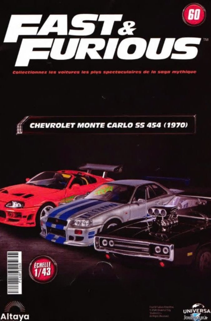 Chevrolet Monte Carlo SS 454 1970 1/43 FAST & FURIOUS # 60, Ophalen of Verzenden, Nieuw, Auto, Overige merken