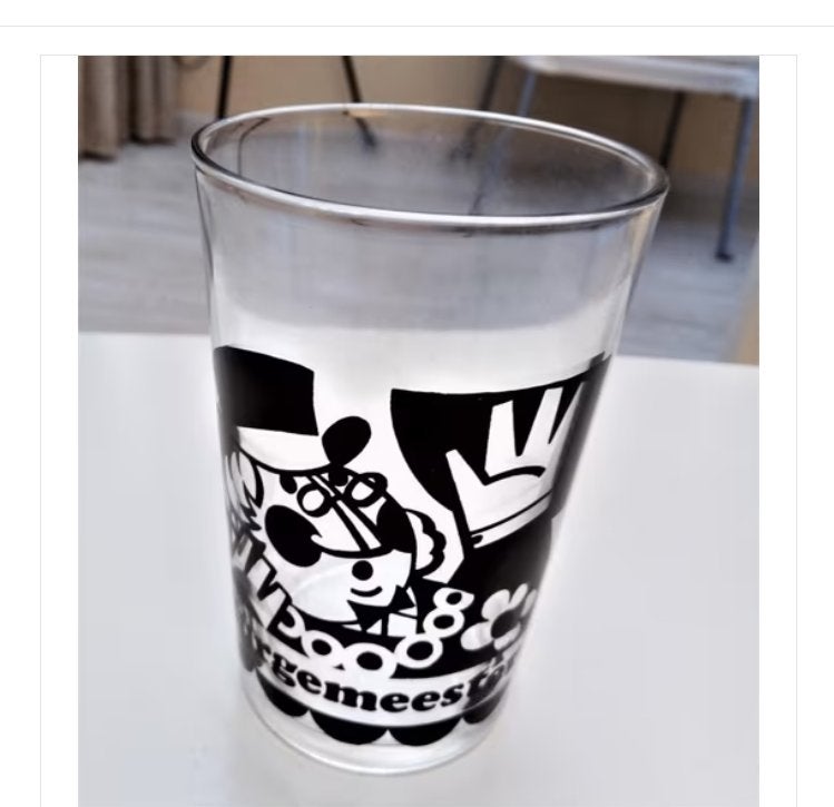 vintage 60's-Raak/ jan klaasen limonadeglas/burgermeester, Ophalen of Verzenden, Zo goed als nieuw, Frisdrankglas