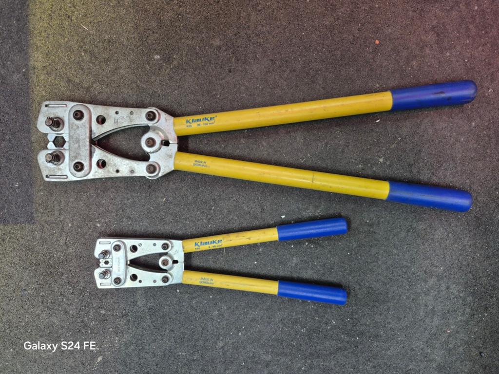 Klauke krimptangen set (2 stuks), Doe-het-zelf en Verbouw, Gereedschap | Handgereedschap, Ophalen of Verzenden, Gebruikt