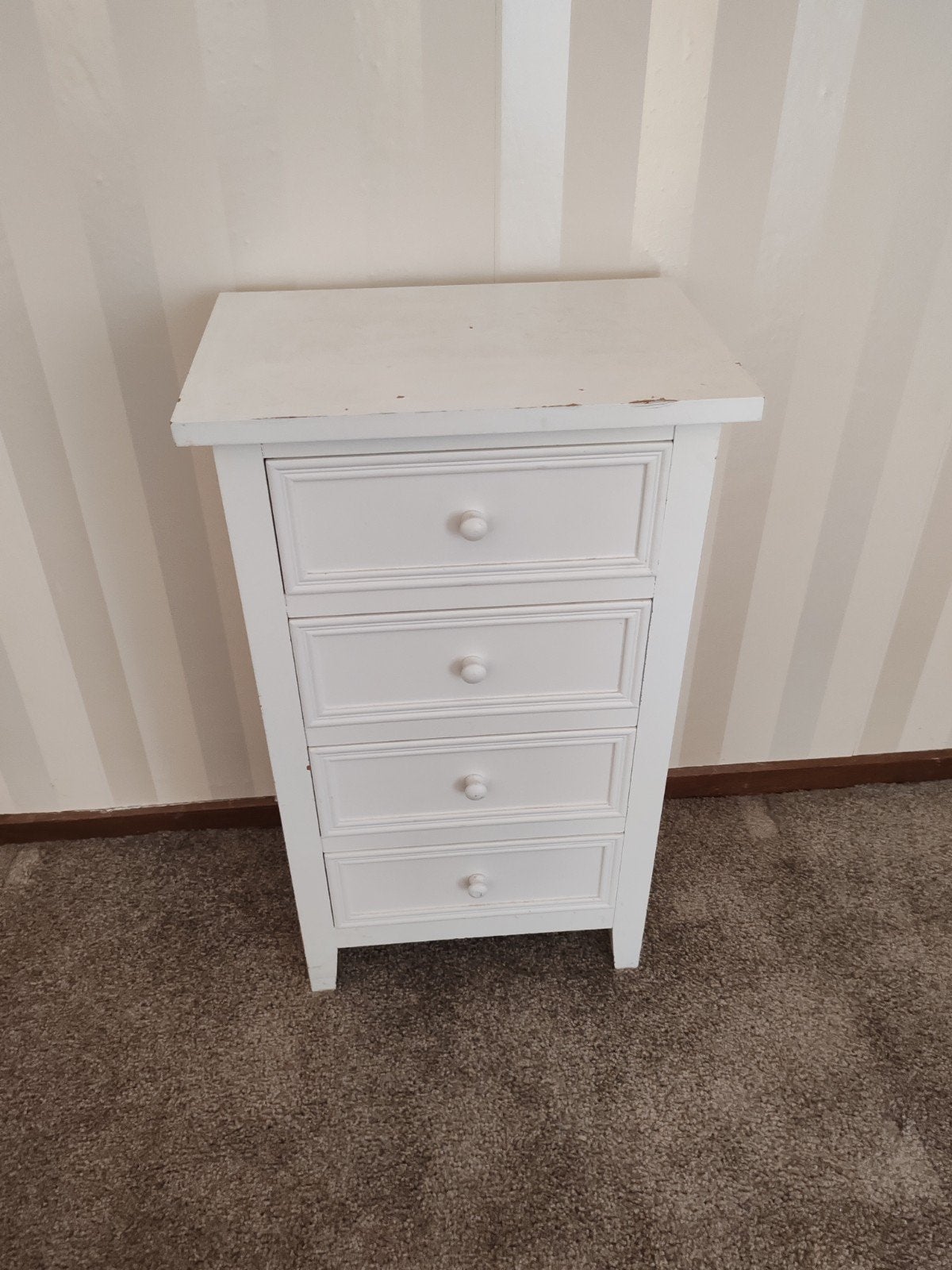Wit nachtkastje met 4 lades - 45x30x75cm, Ophalen