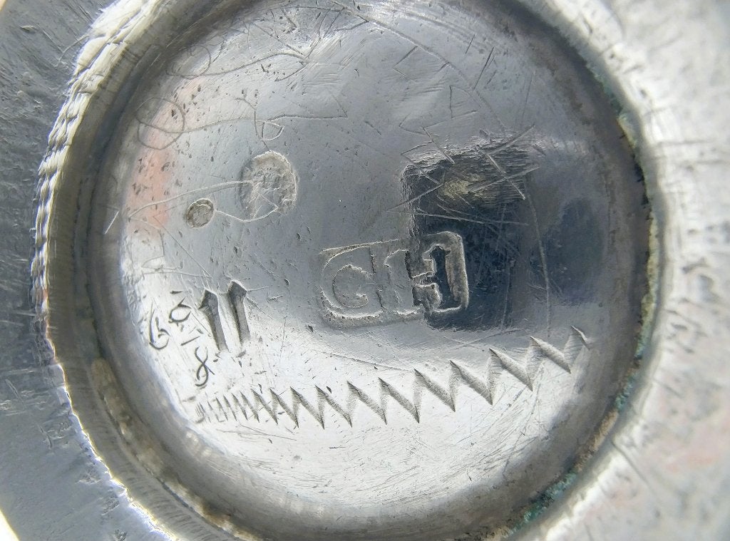 Zilveren huwelijksbeker, G. Henning, Stockholm, Zweden, 1756, Verzenden, Zilver