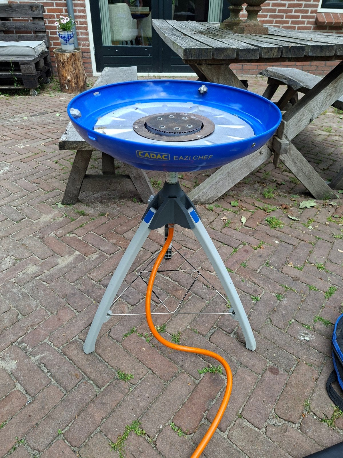 Cadac Eazi Chef onderstel met tassen en gasaansluiting, Ophalen of Verzenden, Gebruikt