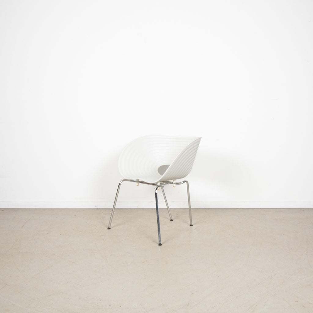 Vitra Tom Vac Stoel Wit Kunststof - Chroom, Niet ingevuld, Zo goed als nieuw, Niet ingevuld, Niet ingevuld
