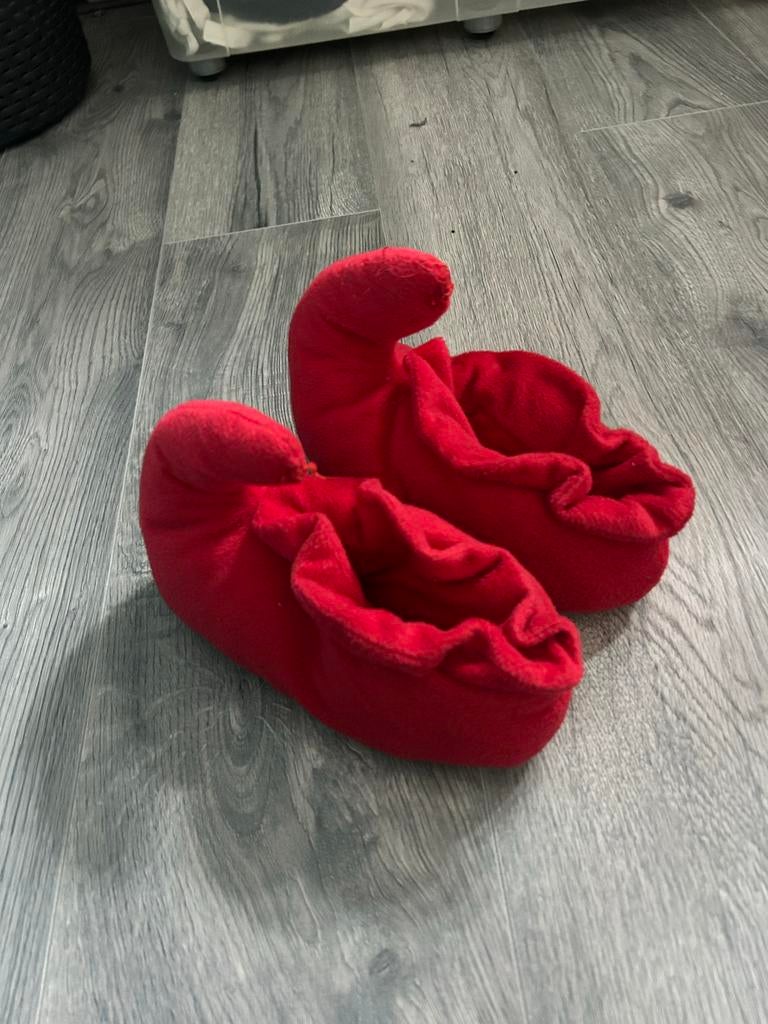 Efteling Pardoes sloffen rood maat 30/31 zo goed als nieuw, Verzamelen, Efteling, Ophalen of Verzenden, Gebruikt, Kleding