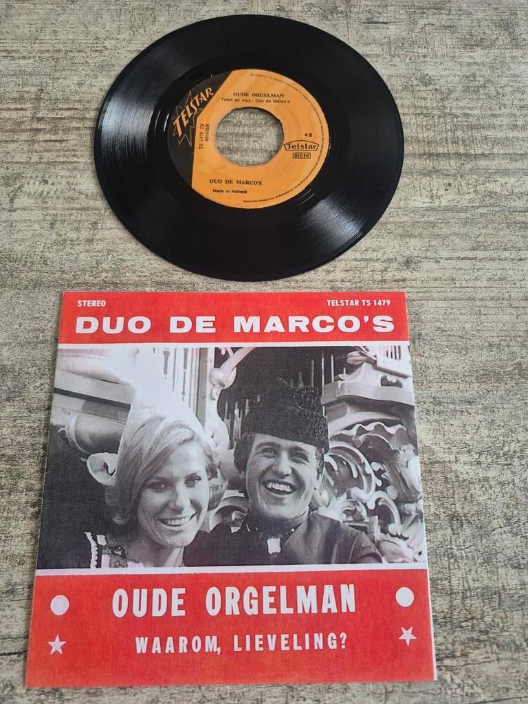 Duo de marco's- oude orgelman/ waarom, lieveling?, Cd's en Dvd's, Vinyl | Nederlandstalig, Ophalen of Verzenden, Zo goed als nieuw