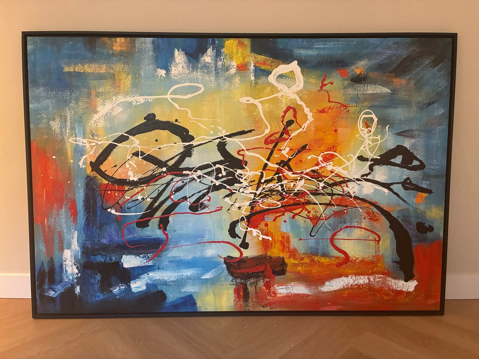 Groot Abstract Schilderij - Kleurrijk en Modern, Ophalen