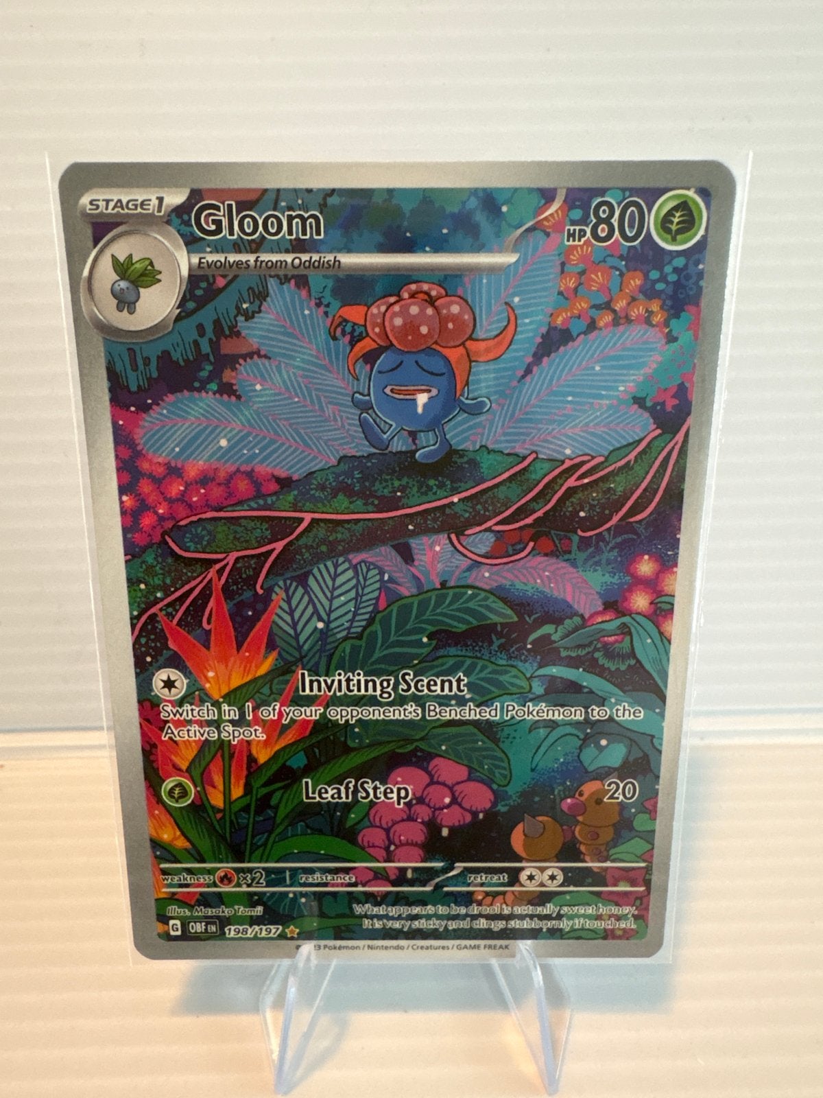 Gloom 198/197 Obsidian Flames NM Pokémon Kaart, Ophalen of Verzenden, Zo goed als nieuw, Losse kaart, Foil