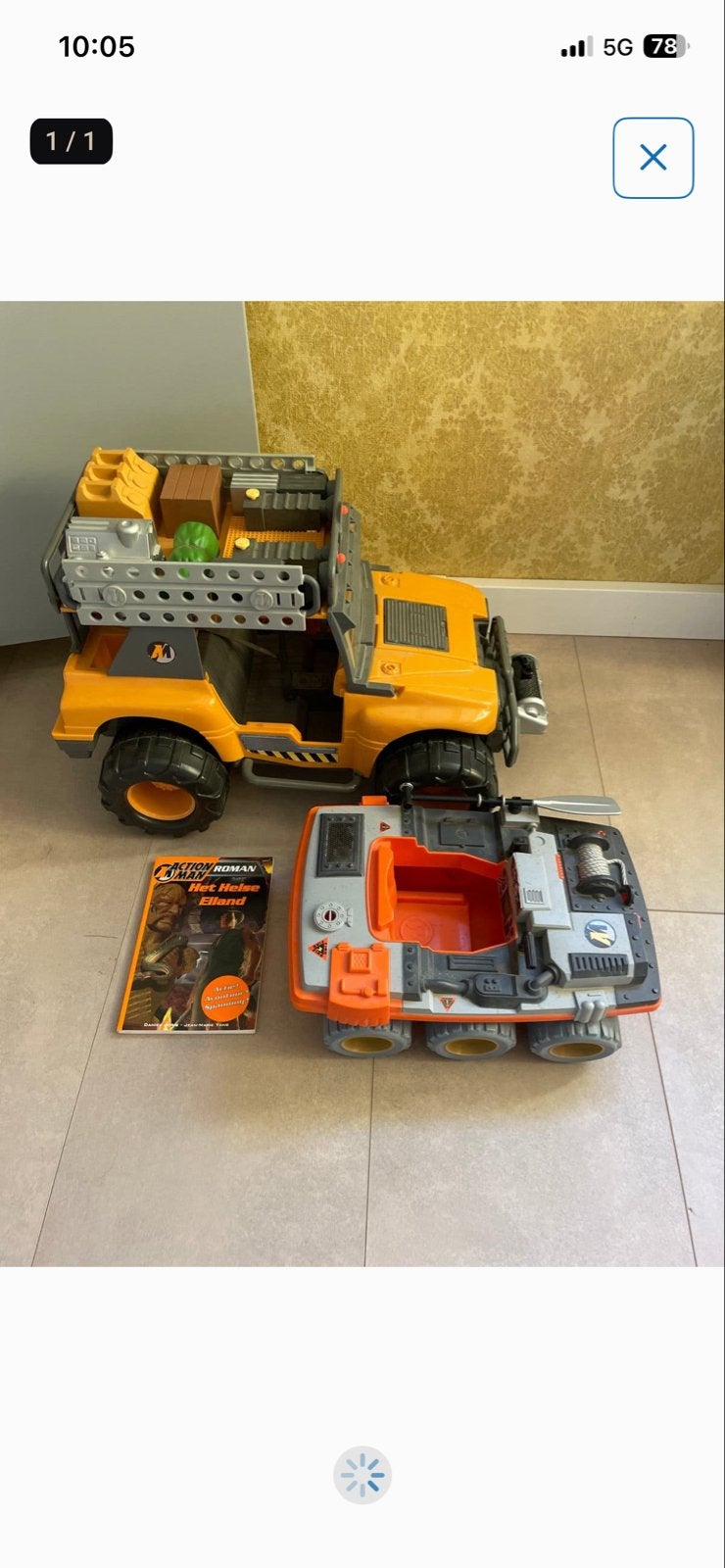 Action Man voertuigen set met boekje, Ophalen, Gebruikt
