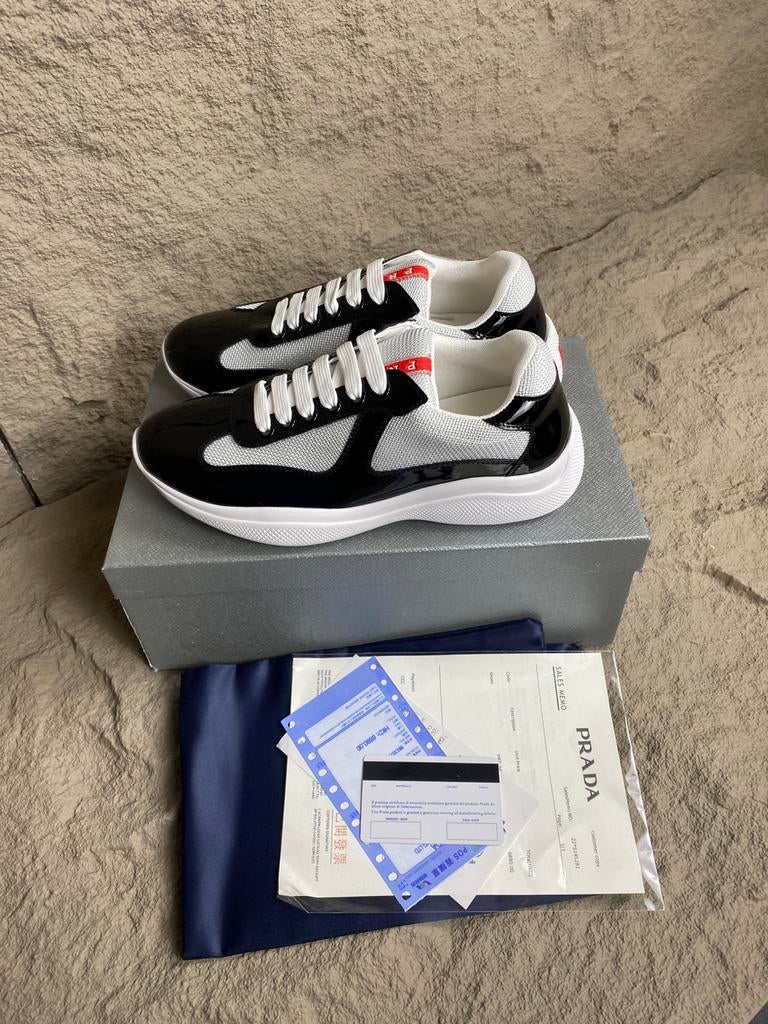 Prada - American Cup - Diverse Maten - Zwart, Ophalen of Verzenden, Zwart, Sneakers of Gympen
