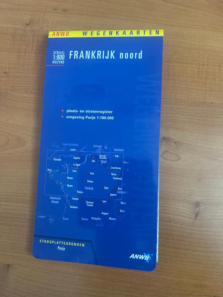 ANWB Wegenkaart Frankrijk Noord - Met Parijs, Boeken, Atlassen en Landkaarten, Gelezen, Ophalen of Verzenden, Landkaart, 2000 tot heden