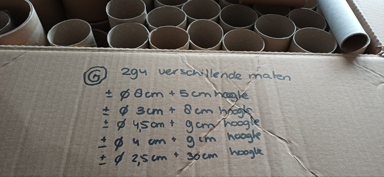 294 Knutselkokers van Karton in Diverse Maten, Hobby en Vrije tijd, Ophalen of Verzenden