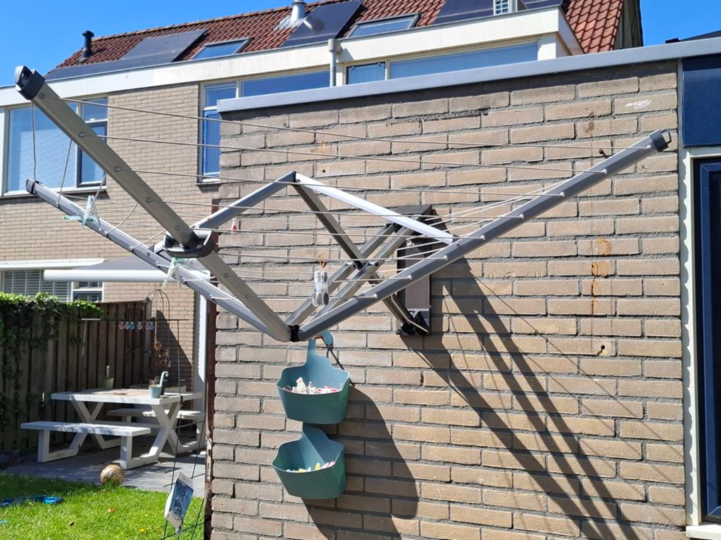Brabantia WallFix droogmolen met beschermhoes, Ophalen of Verzenden, Gebruikt, Droogmolen