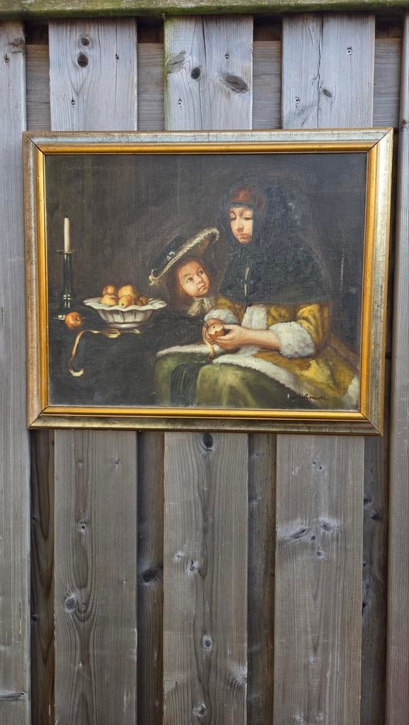 Prachtige schilderij olie verf 57.5 x 47.5, Ophalen of Verzenden