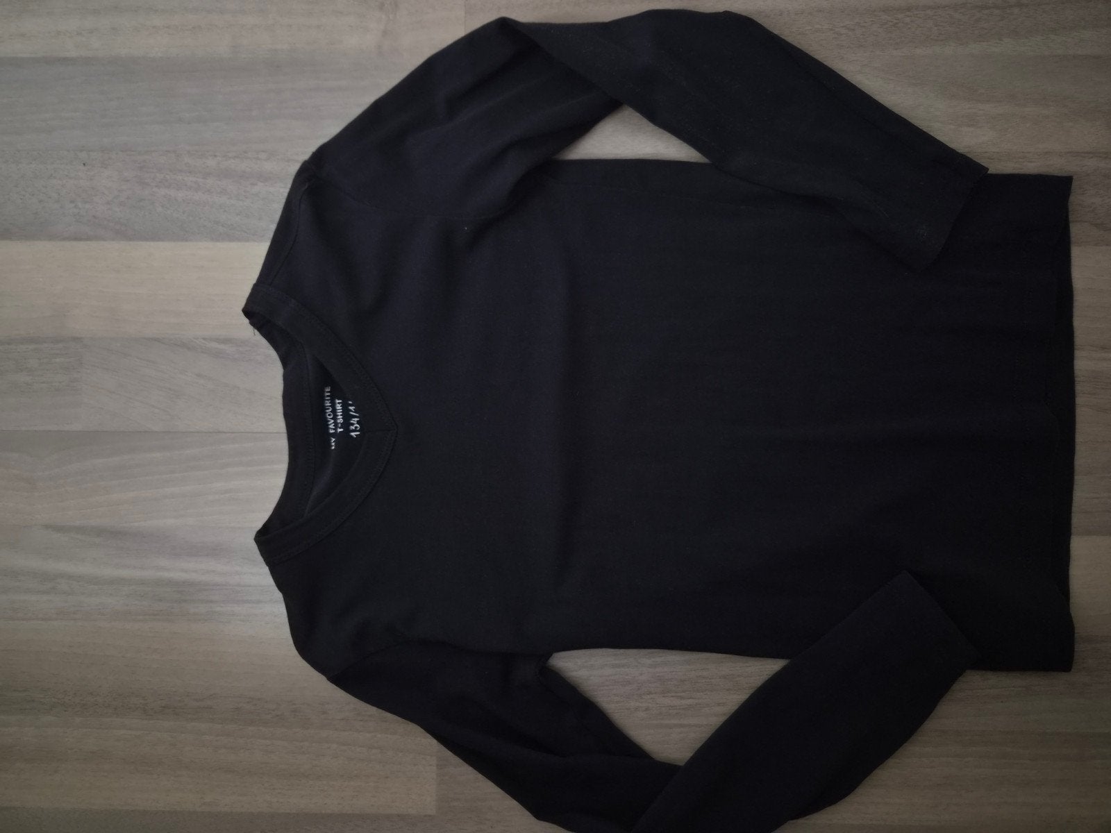 Zwart longsleeve shirt maat 134, Kinderen en Baby's, Kinderkleding | Maat 134, Gebruikt, Ophalen of Verzenden, Shirt of Longsleeve