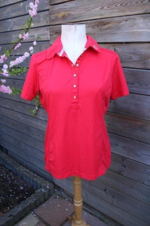 Poloshirt rood Anky mt L Vaste prijs, Maat 42/44 (L), Ophalen of Verzenden, Zo goed als nieuw, Korte mouw