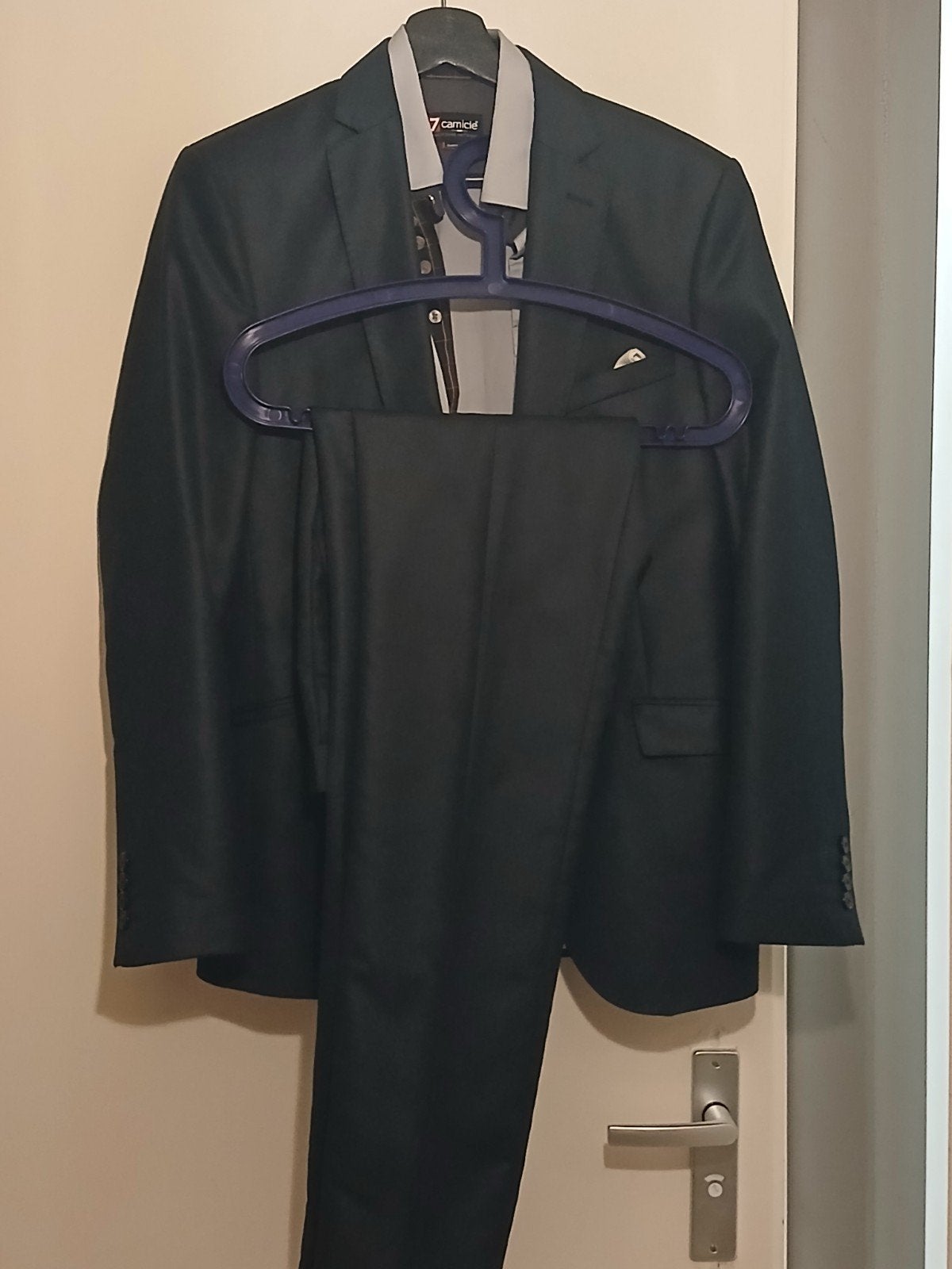 Zara Man Pak:Colbert (46),Broek (38),Blouse (L) -blauw, Blauw, Overige maten, Ophalen of Verzenden, Zara Man