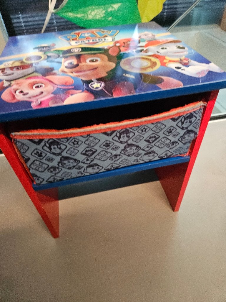 Paw patrol bureautje, bureaustoel, nachtkastje, Ophalen, Gebruikt, Overige typen