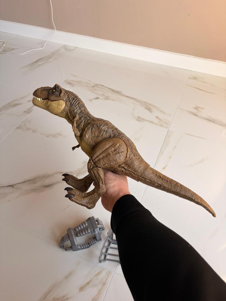 Jurassic World T-Rex Dinosaurus met Geluid & Bewegende Bek, Ophalen of Verzenden, Gebruikt