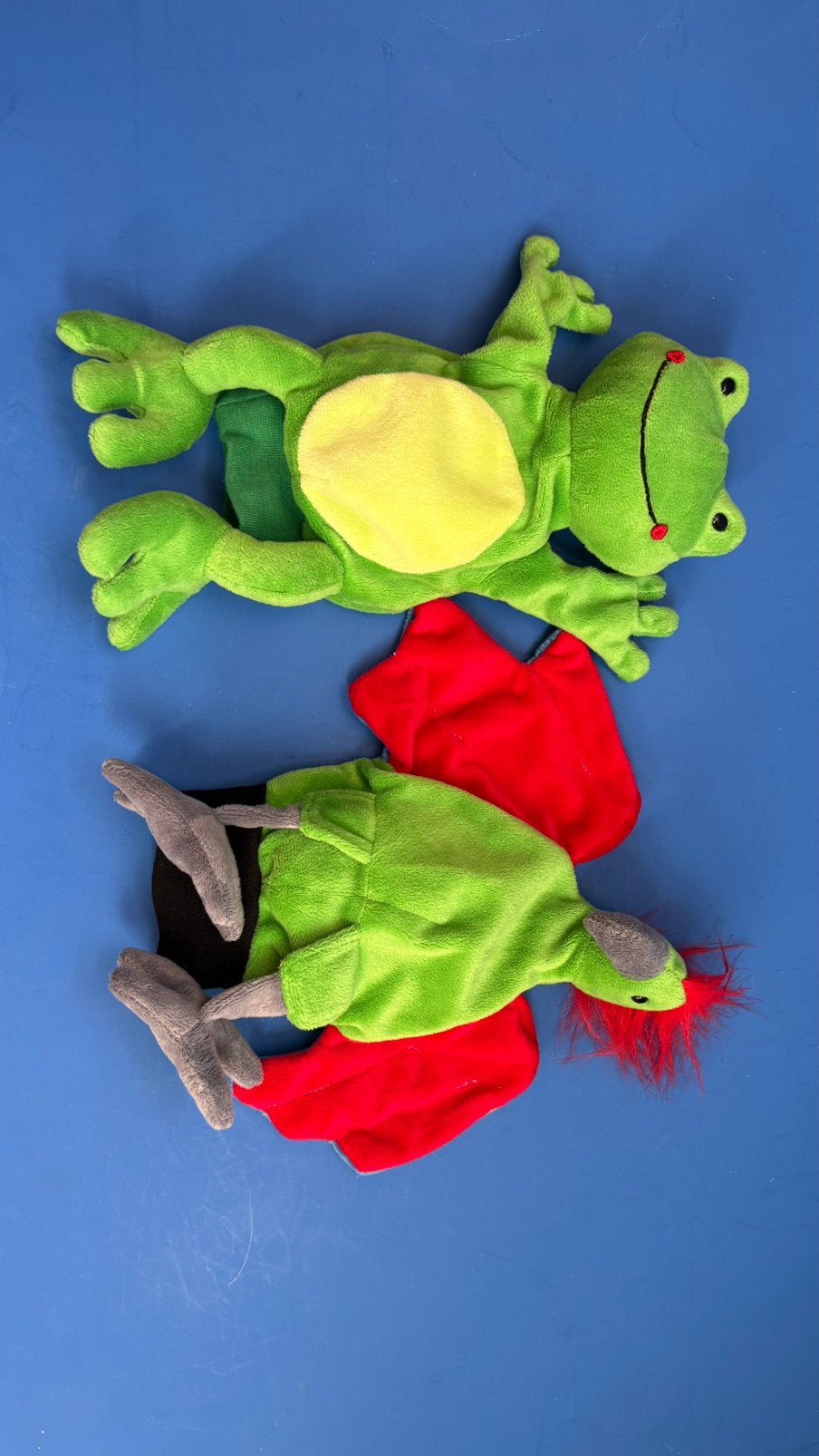 Handpop - Kikker en Papagaai, Kinderen en Baby's, Speelgoed | Knuffels en Pluche, Ophalen of Verzenden, Zo goed als nieuw, Overige typen