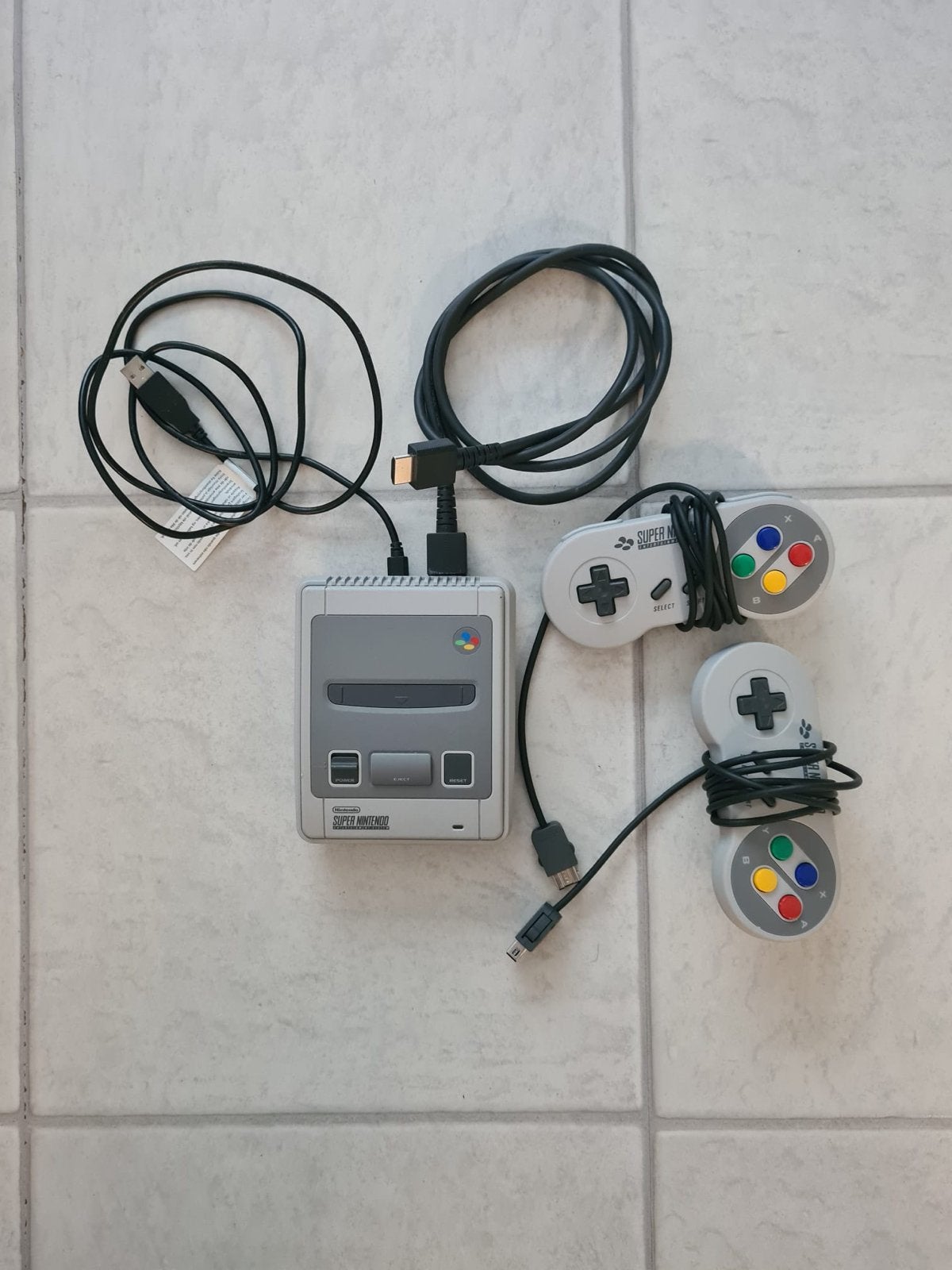 Super Nintendo (SNES) met 2 originele controllers, Spelcomputers en Games, Ophalen of Verzenden, Gebruikt, Met 2 controllers