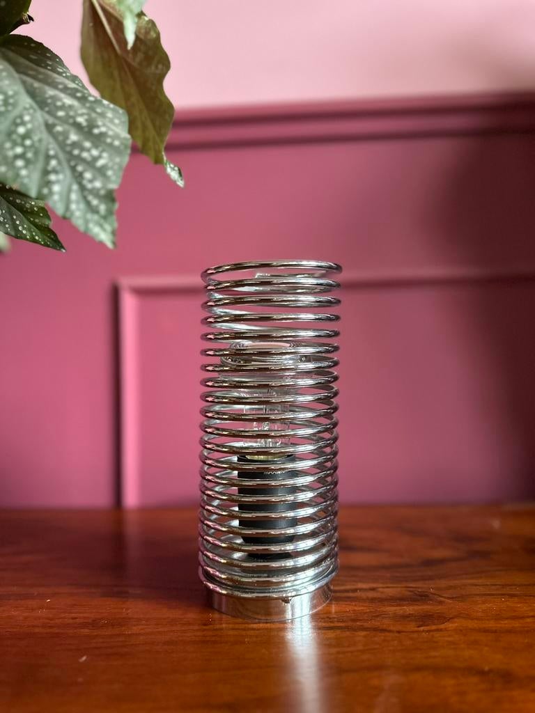 Vintage postmodern design lamp spiraallamp, Ophalen, Postmodern vintage, Zo goed als nieuw, Metaal