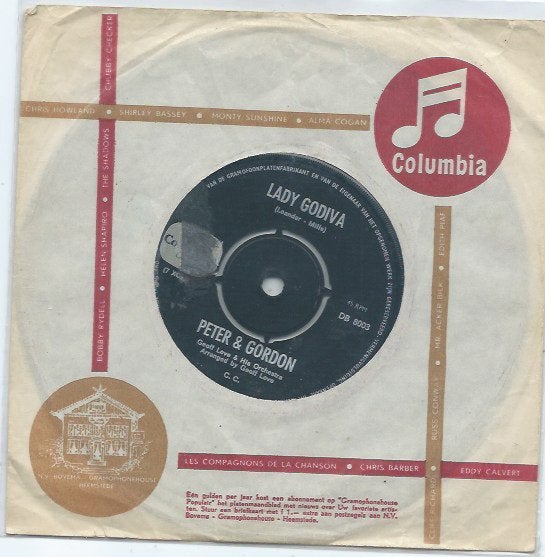 Peter and Gordon- Lady Godiva, Verzenden