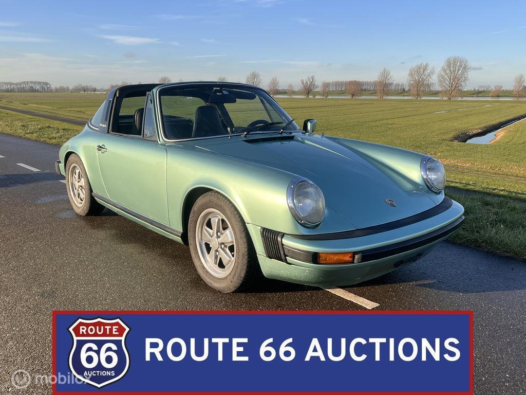 Porsche 911 S Targa | 1976 | Route 66 Auctions, Auto's, Overige carrosserieën, Zwart, Bedrijf, Porsche