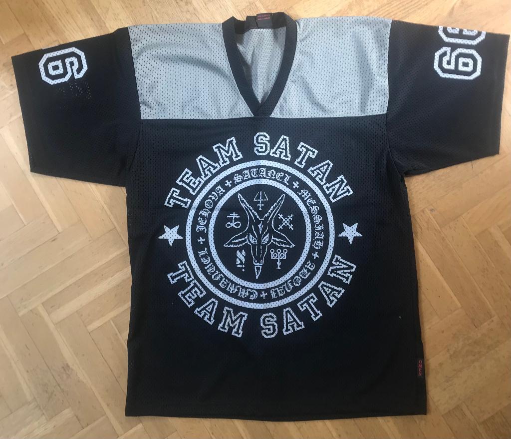 T-Shirt TEAM SATAN Lucifer 666, Zwart, Ophalen of Verzenden, Maat 56/58 (XL), Nieuw