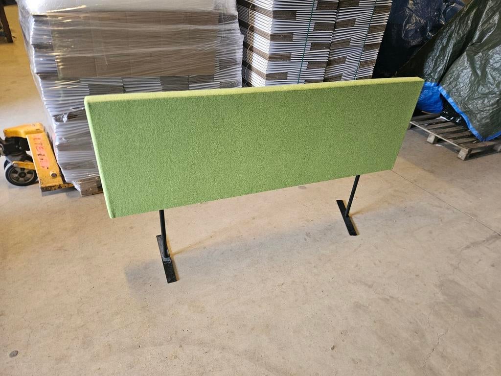Groen akoestisch paneel (6x) met zwarte standaarden, Ophalen of Verzenden, Gebruikt, Overige materialen, 50 tot 100 mm