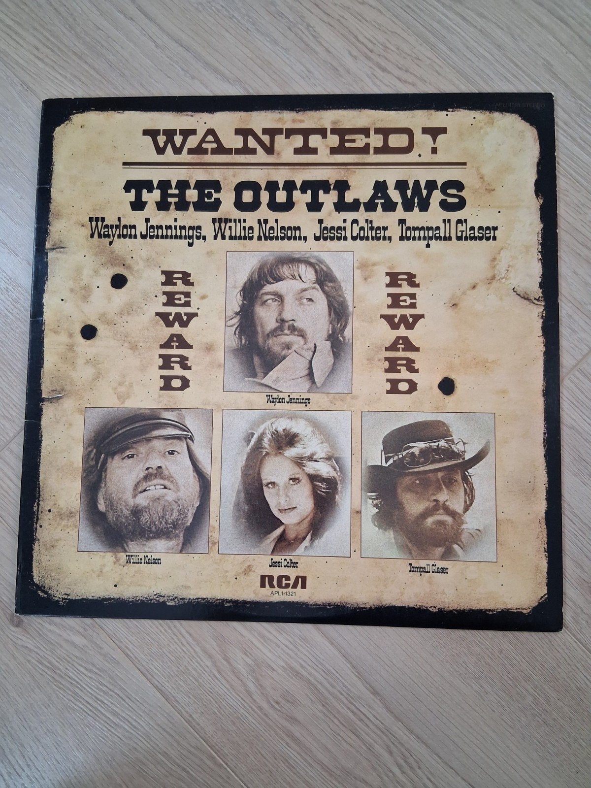 The Outlaws LP (1976) - Waylon Jennings, Willie Nelson, Ophalen of Verzenden, Gebruikt, Album, Country