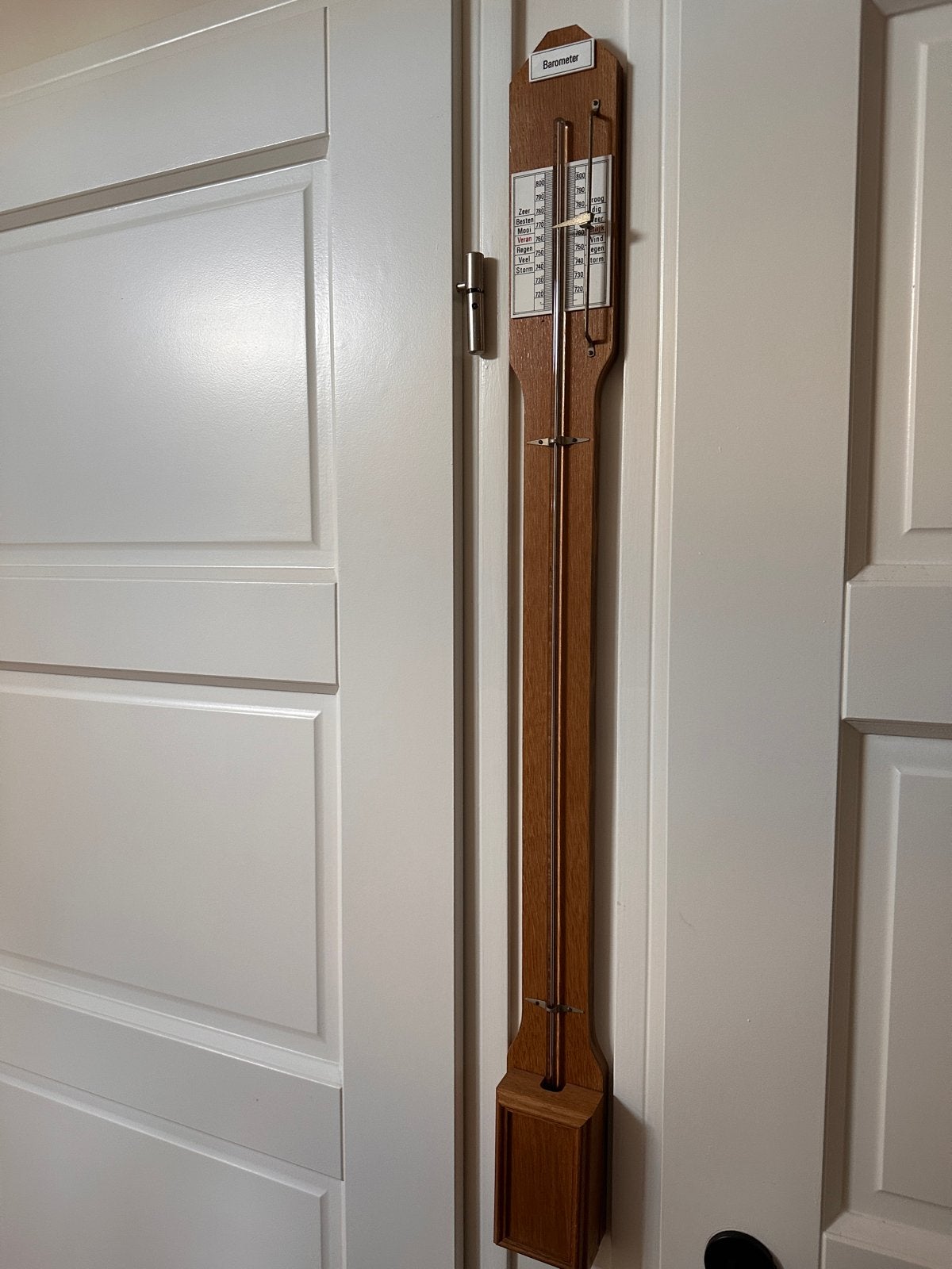 Vintage Barometer - Houten Weerstation, Audio, Tv en Foto, Ophalen of Verzenden, Zo goed als nieuw, Barometer