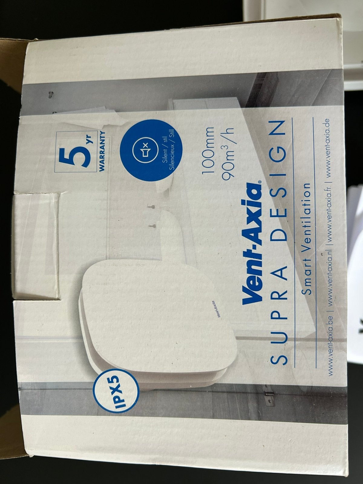 Badkamerventilator Vent-Axia Supra 100 HT, Ophalen of Verzenden, Zo goed als nieuw