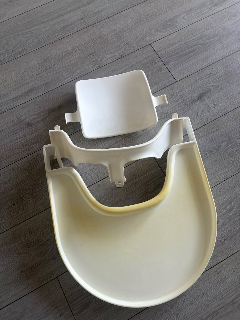 Stokke Tripp Trapp baby set met dienblad, Ophalen of Verzenden, Gebruikt, Overige typen, Afneembaar eetblad