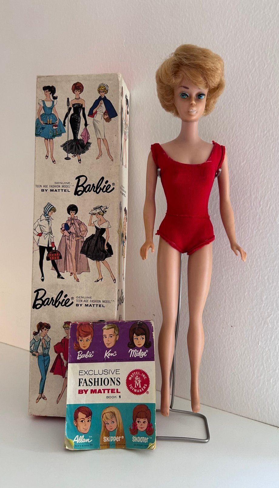 Vintage Bubble Cut Barbie - blond haar, Ophalen of Verzenden, Gebruikt, Pop