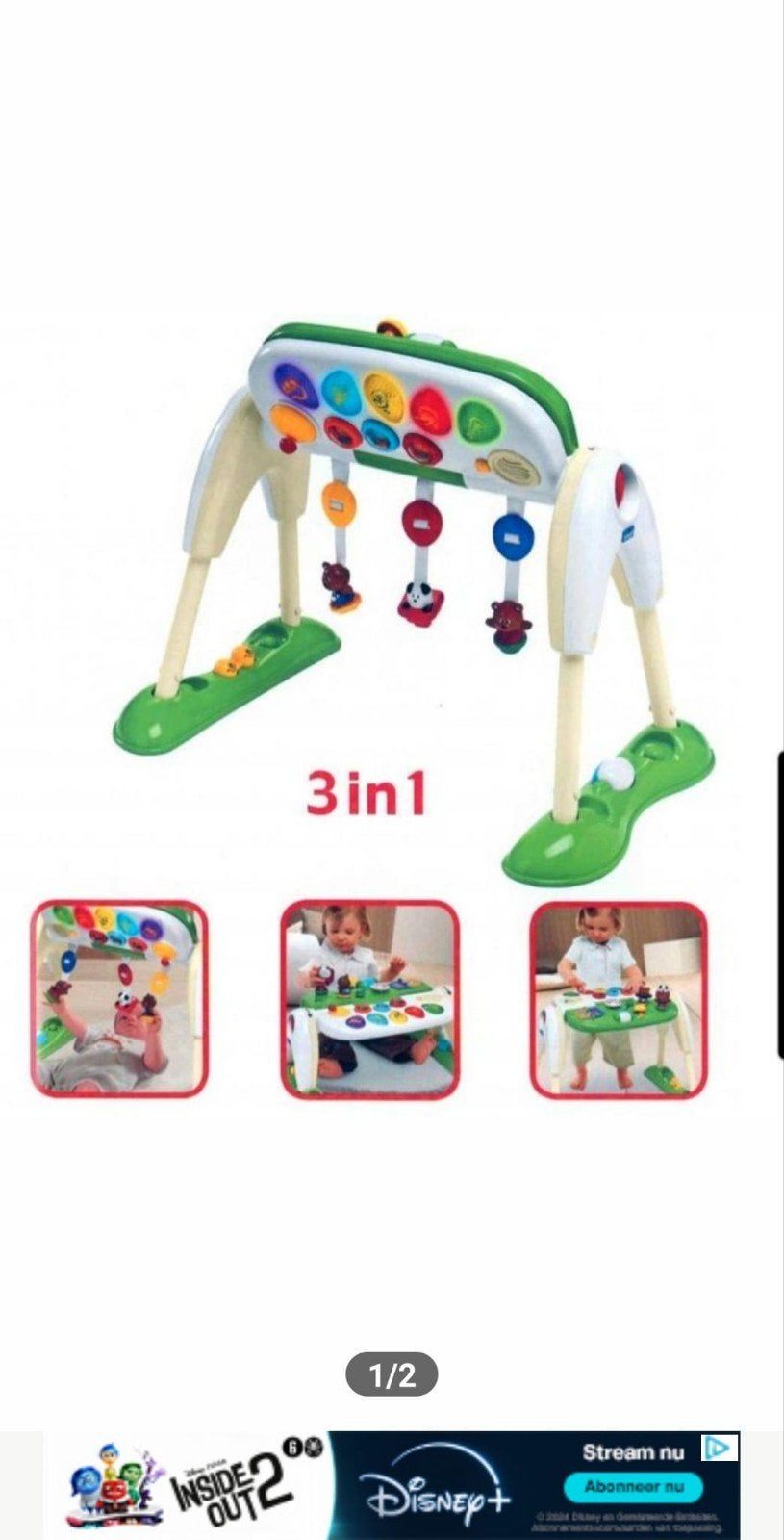 Chicco 3-in-1 Babygym met geluid en licht, Ophalen of Verzenden, Gebruikt, Babygym, Met licht