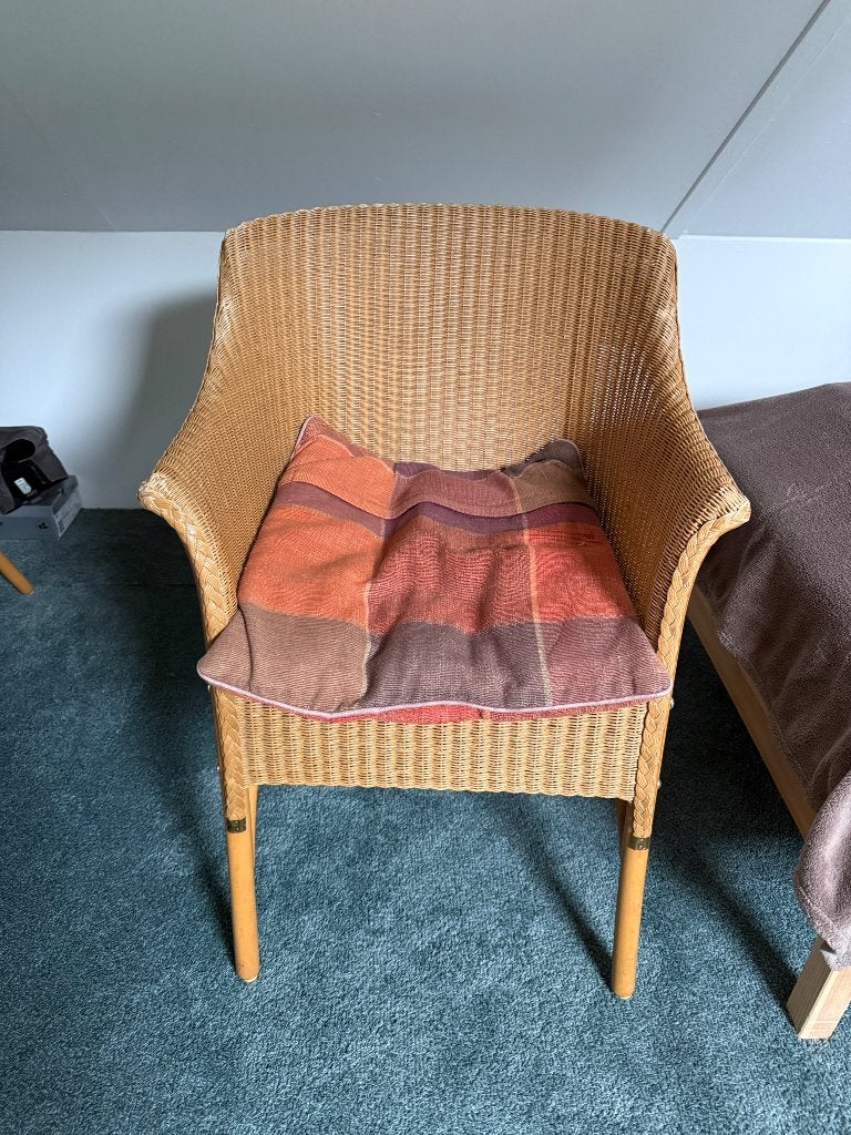 Eetkamerstoelen lloyd loom, Huis en Inrichting, Stoelen, Ophalen, Gebruikt, Bruin, Riet of Rotan