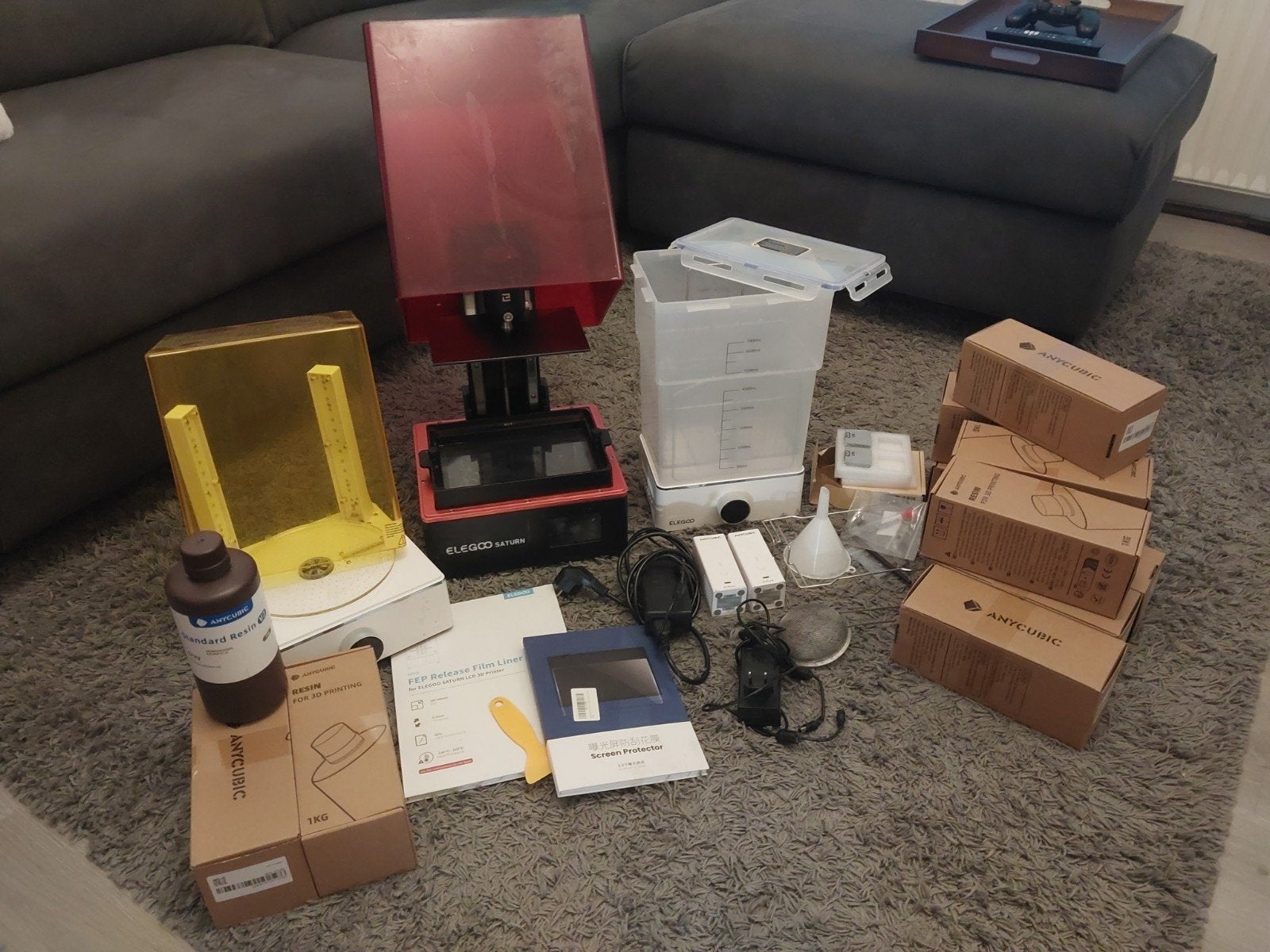 Elegoo: Resin Printer + Wash en Cure station. + meer., Ophalen