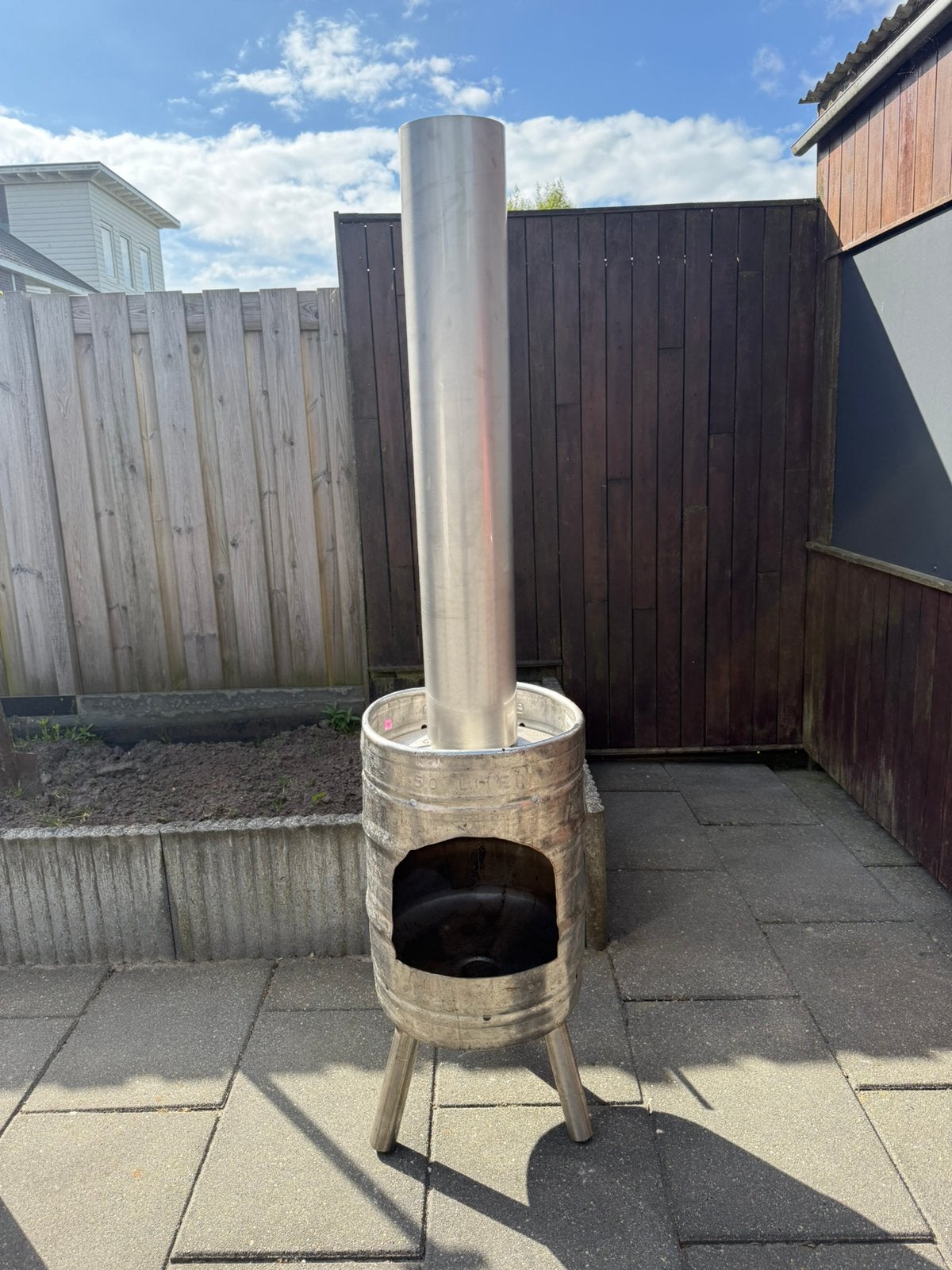 Rvs Tuinkachels Bierfustkachel Fustkachel Tuinverwarming, Ophalen of Verzenden, Nieuw