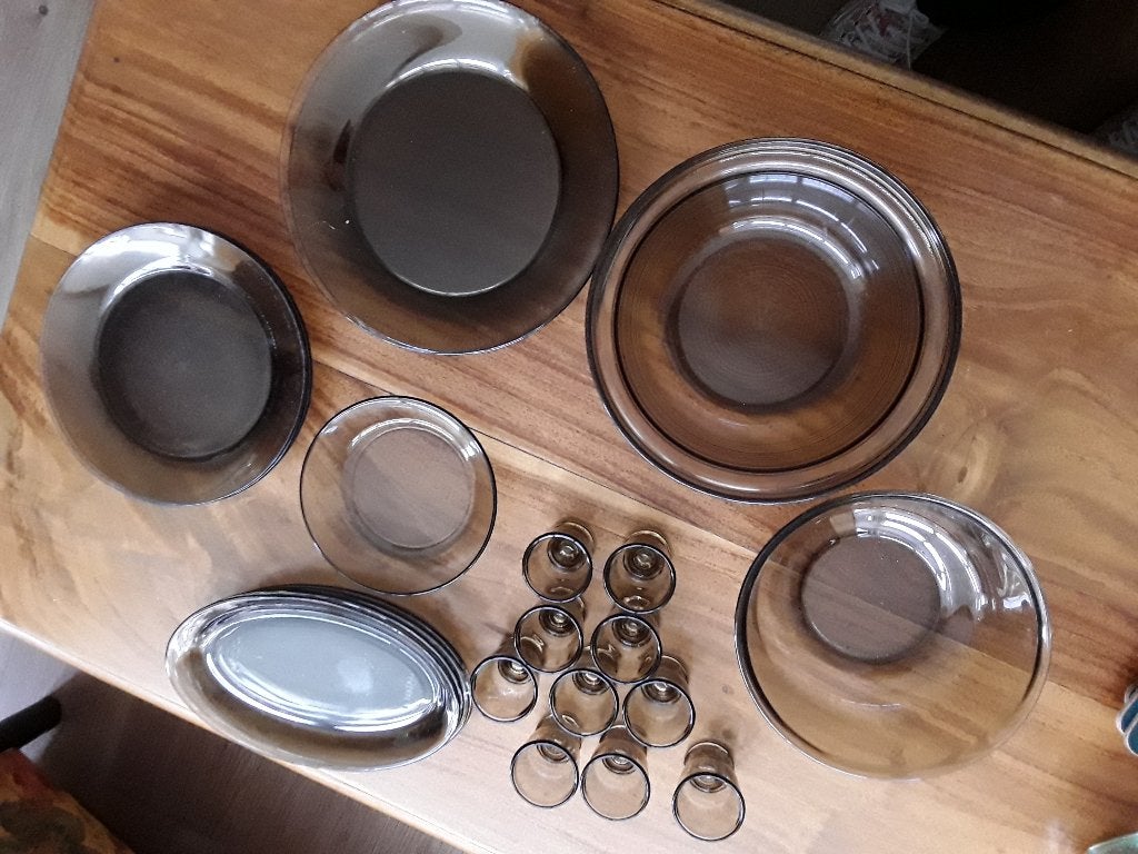 arcoroc rookglas servies. Luminarc rookglas, Ophalen, Glas of Glazen, Vintage, Glas