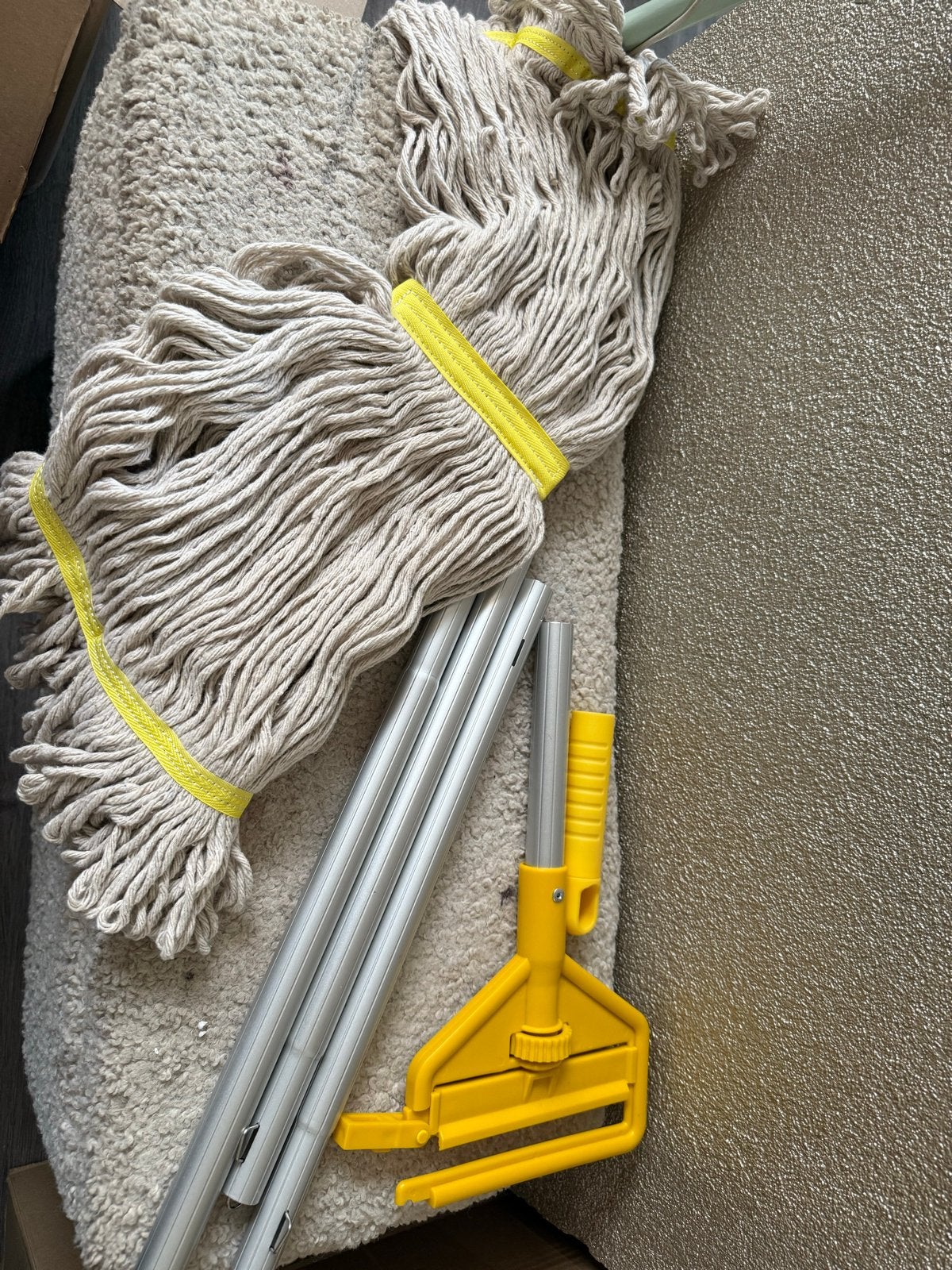 Professionele Mop met Steel en Houder, Ophalen of Verzenden, Mop of Dweil